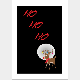 Christmas deer Posters and Art